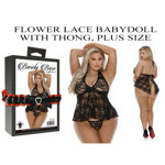 FLOWER-LACE-BABYDOLL-WITH-THONG-PLUS-SIZE