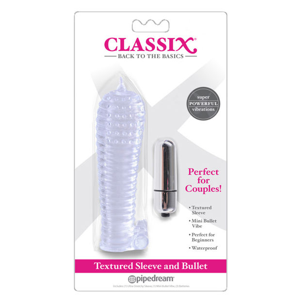 Classix-Textured-Sleeve-Bullet-Clear