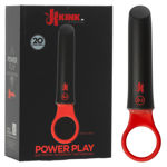Kink-Power-Play-with-Silicone-Grip-Ring-Black-Red
