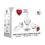 Red-Heart-Gem-Glass-Plug-Set