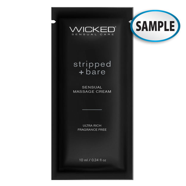 Wicked-Stripped-Bare-Massage-Cream-packette
